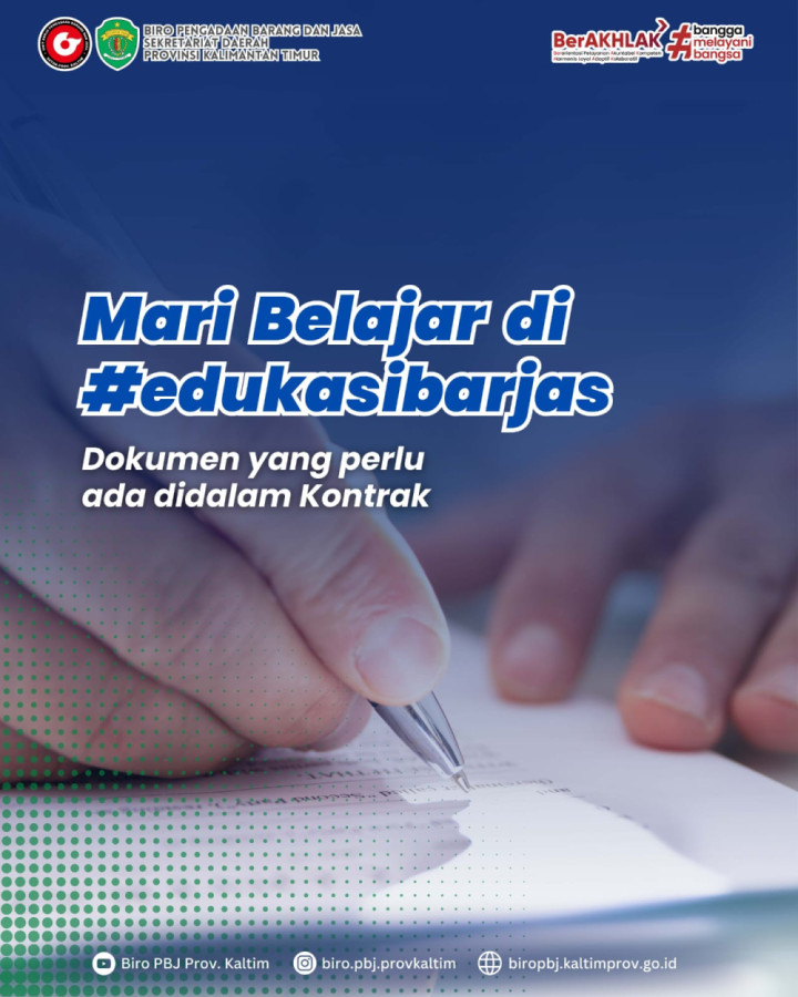 Dokumen yang perlu ada didalam Kontrak