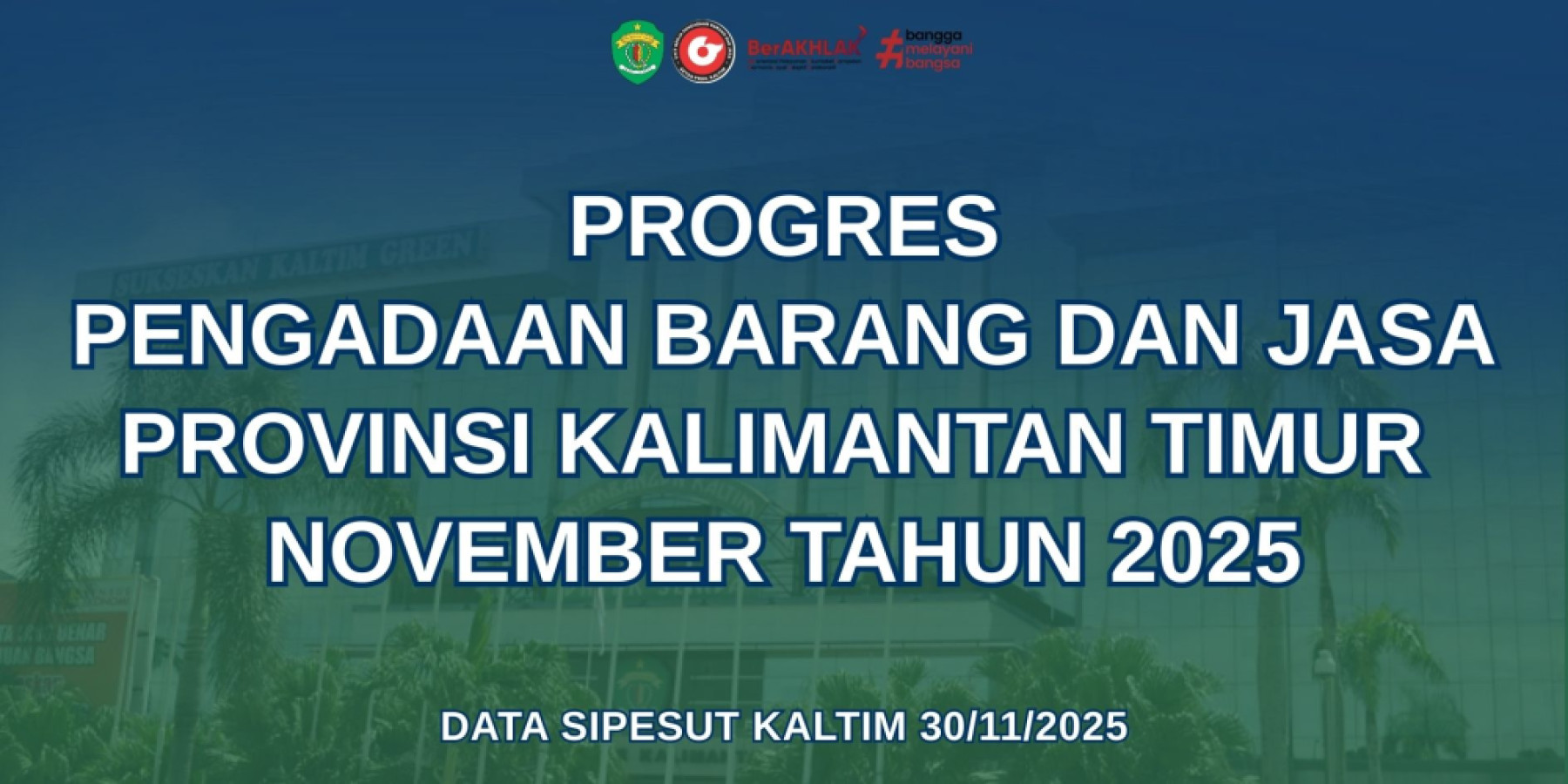 Progres Pengadaan Barang Dan Jasa Provinsi Kalimantan Timur Bulan November 2025