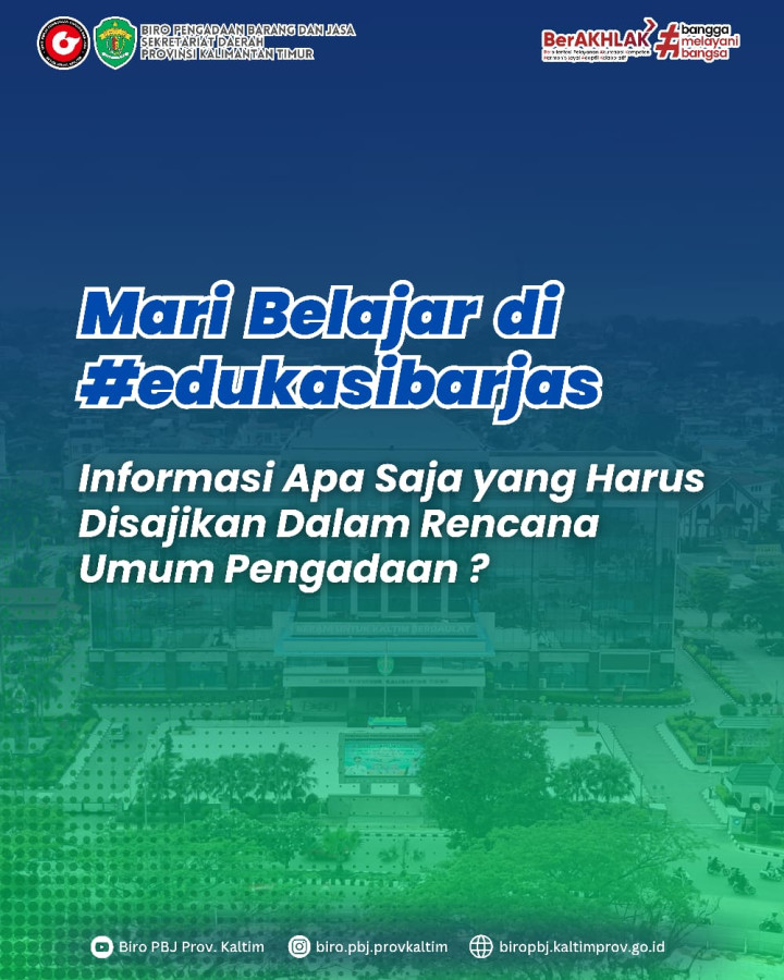 Informasi Apa Saja yang Harus Disajikan Dalam Rencana Umum Pengadaan ?