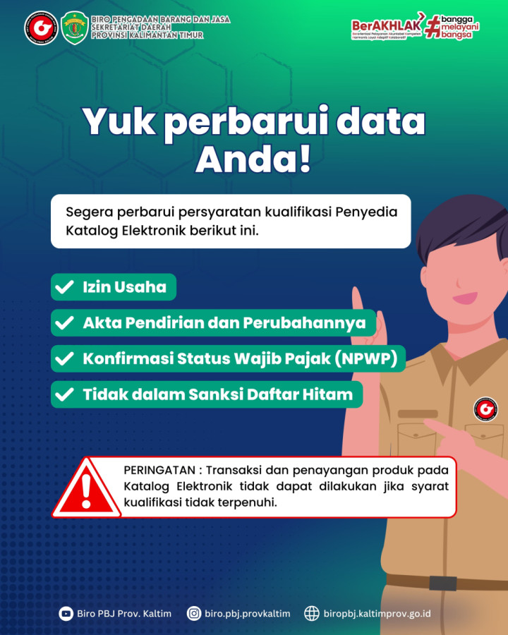 Segera Perbarui Syarat Kualifikasi Penyedia Katalog Elektronik