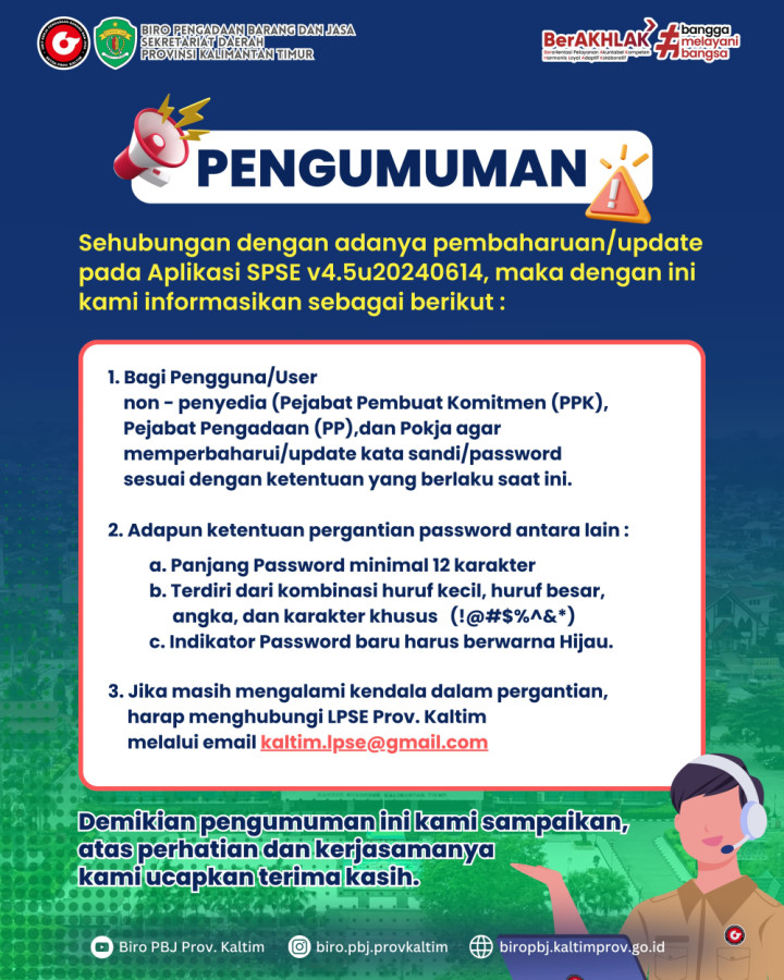 Pemberitahuan Pembaharuan Aplikasi SPSE v4