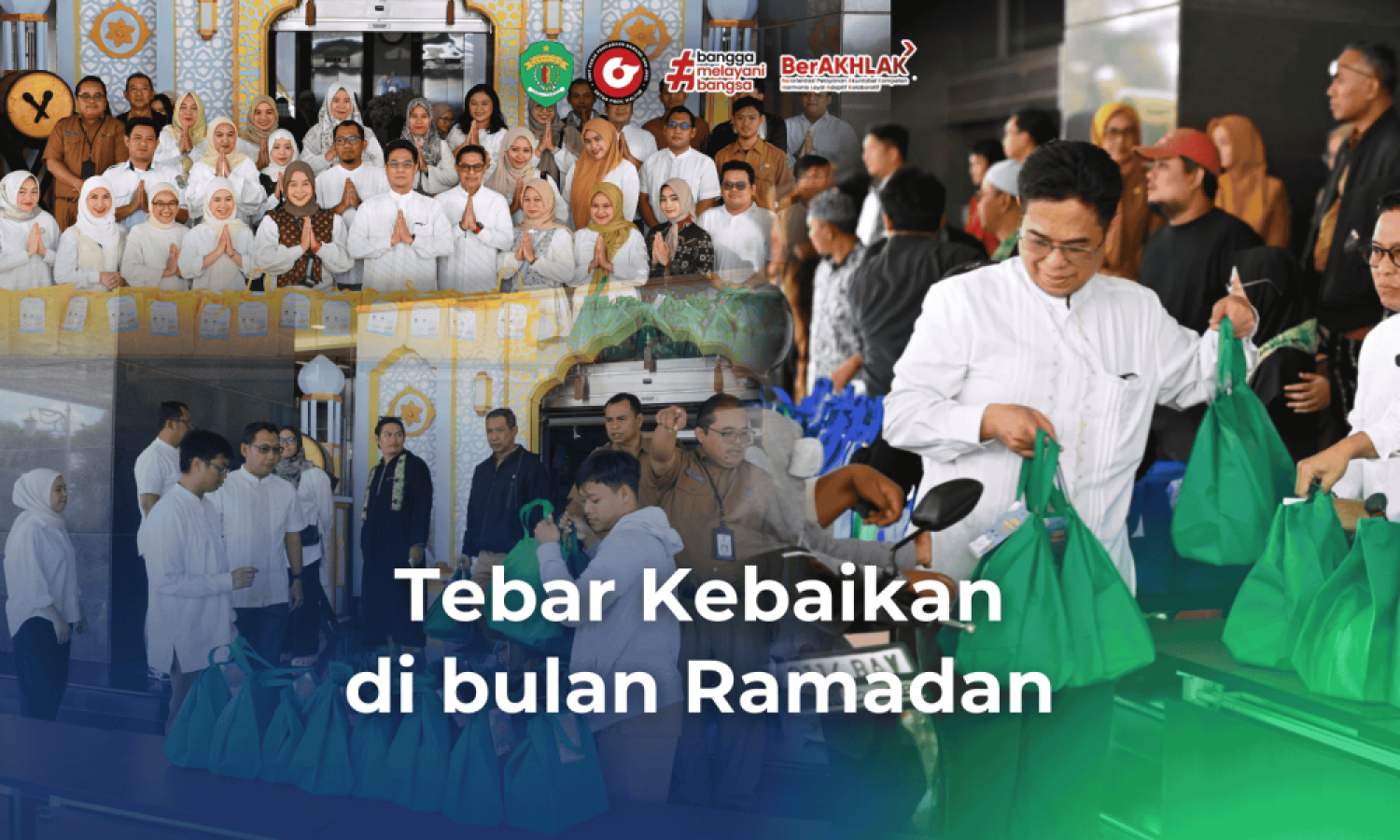 Biro PBJ Setda Kaltim Tebar Kebaikan, Bagikan Takjil di Halaman Kantor Gubernur